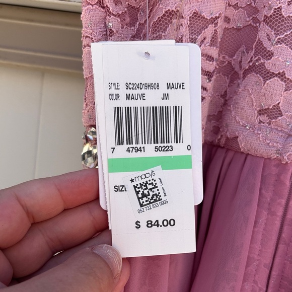 Speechless Pink Lace Formal Girls Dress with Sparkling Belt Size 8 - Picture 5 of 9